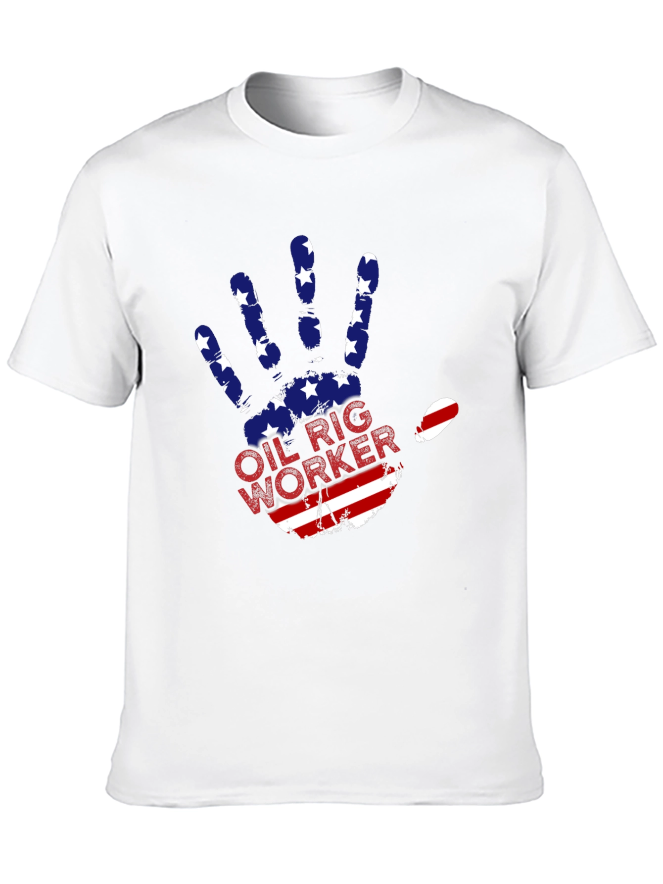 Oil Rig Worker Patriotic Hand T-Shirt
