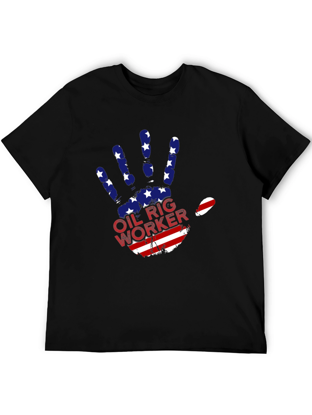 Oil Rig Worker Patriotic Hand T-Shirt