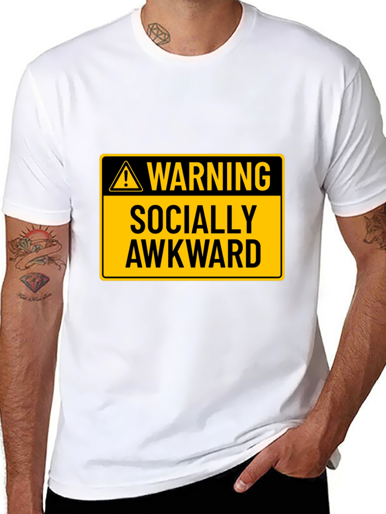 Warning Socially Awkward Graphic Tee