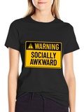 Warning Socially Awkward Graphic Tee