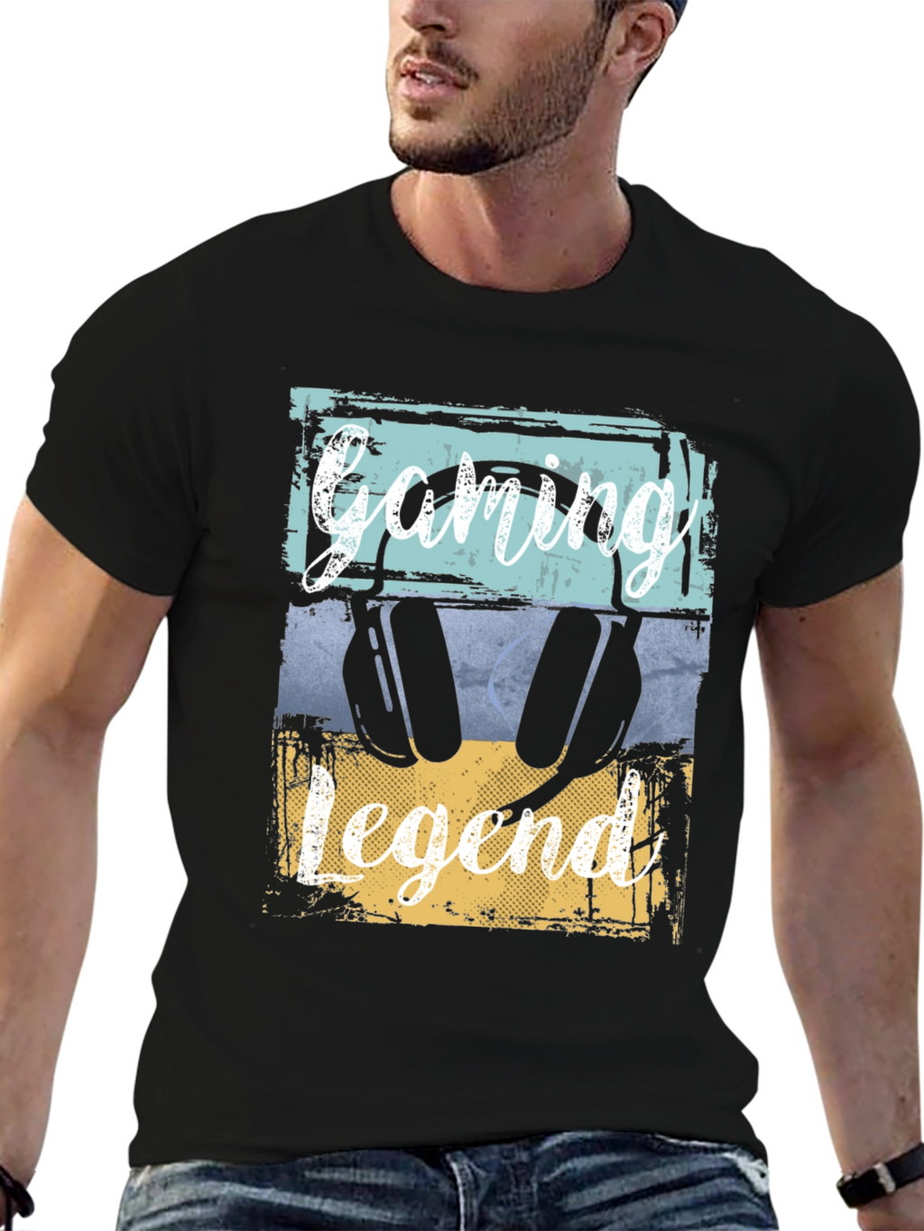 Gaming Legend Black Graphic T-Shirt