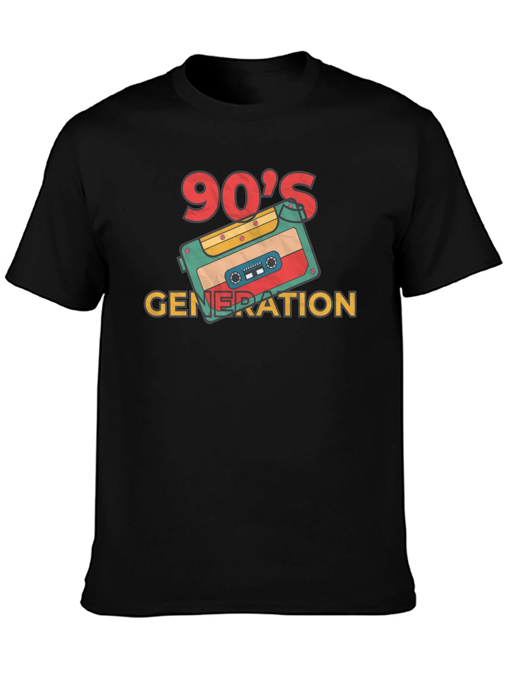 90s Generation Cassette Tape Graphic Tee - Retro Style