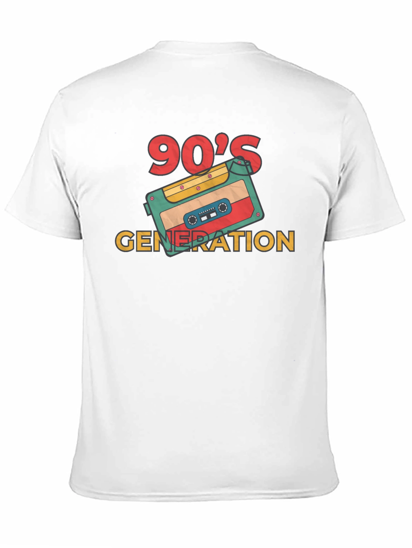 90s Generation Cassette Tape Graphic Tee - Retro Style