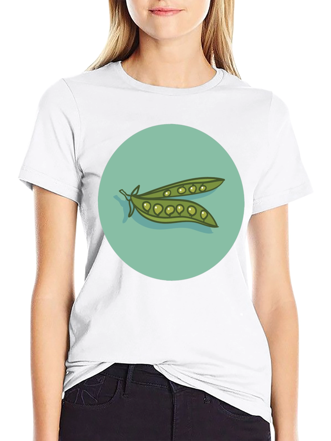 Peas in a Pod Graphic T-Shirt - Black