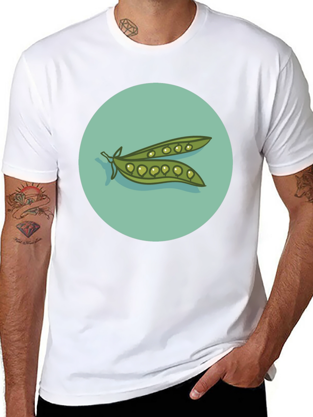 Peas in a Pod Graphic T-Shirt - Black