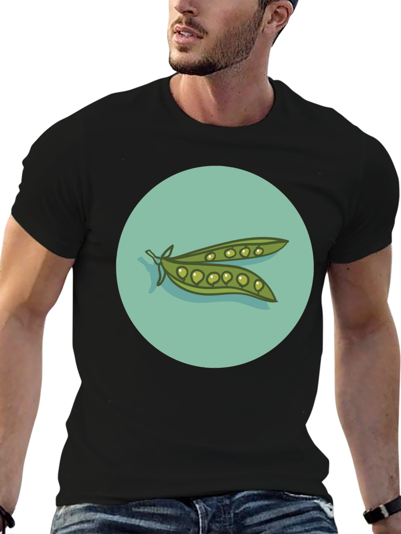 Peas in a Pod Graphic T-Shirt - Black