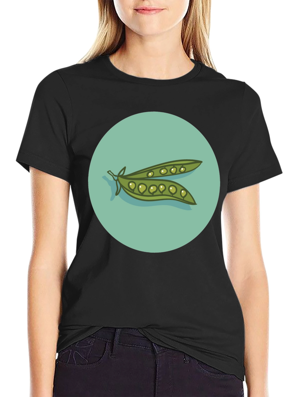 Peas in a Pod Graphic T-Shirt - Black