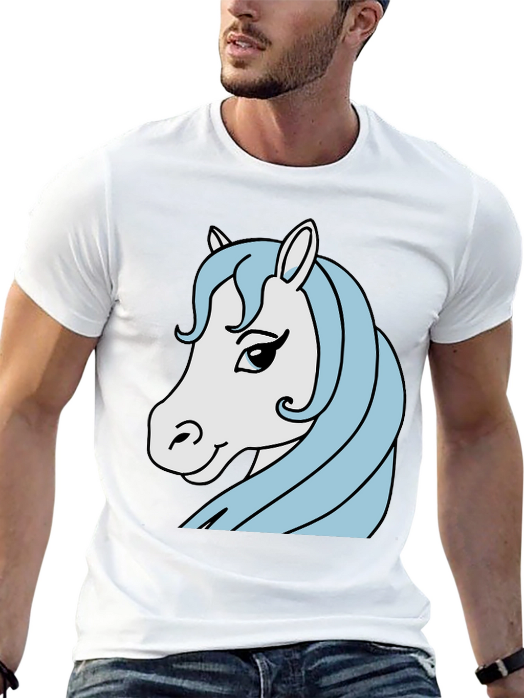 Horse Graphic Tee - Mens Black T-Shirt