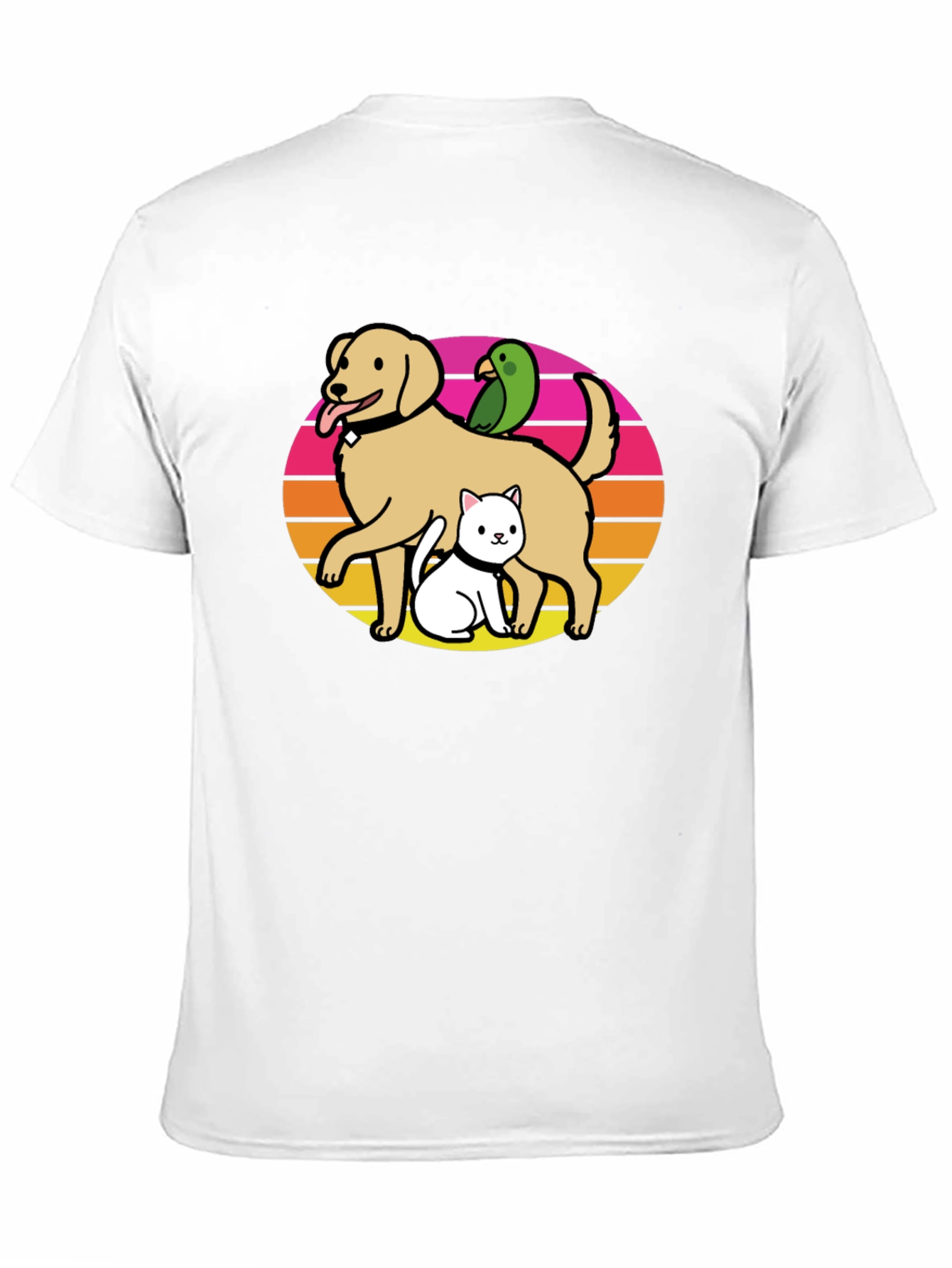 Dog Cat Bird T-Shirt: Retro Pet Lover Tee