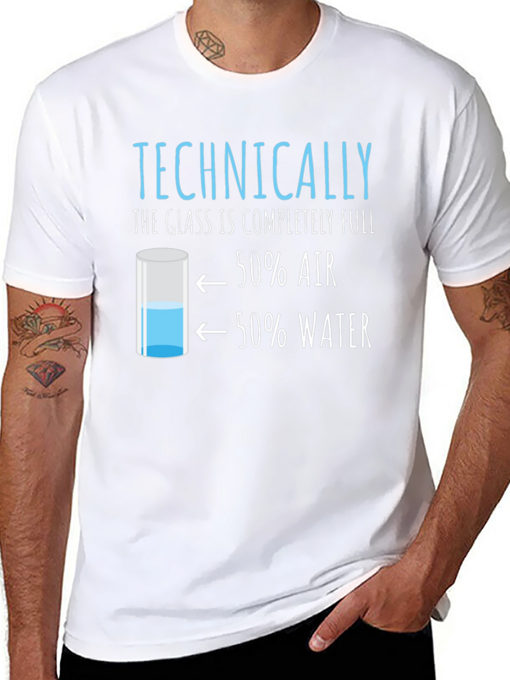 Technically Full T-Shirt: Funny Science Humor Tee