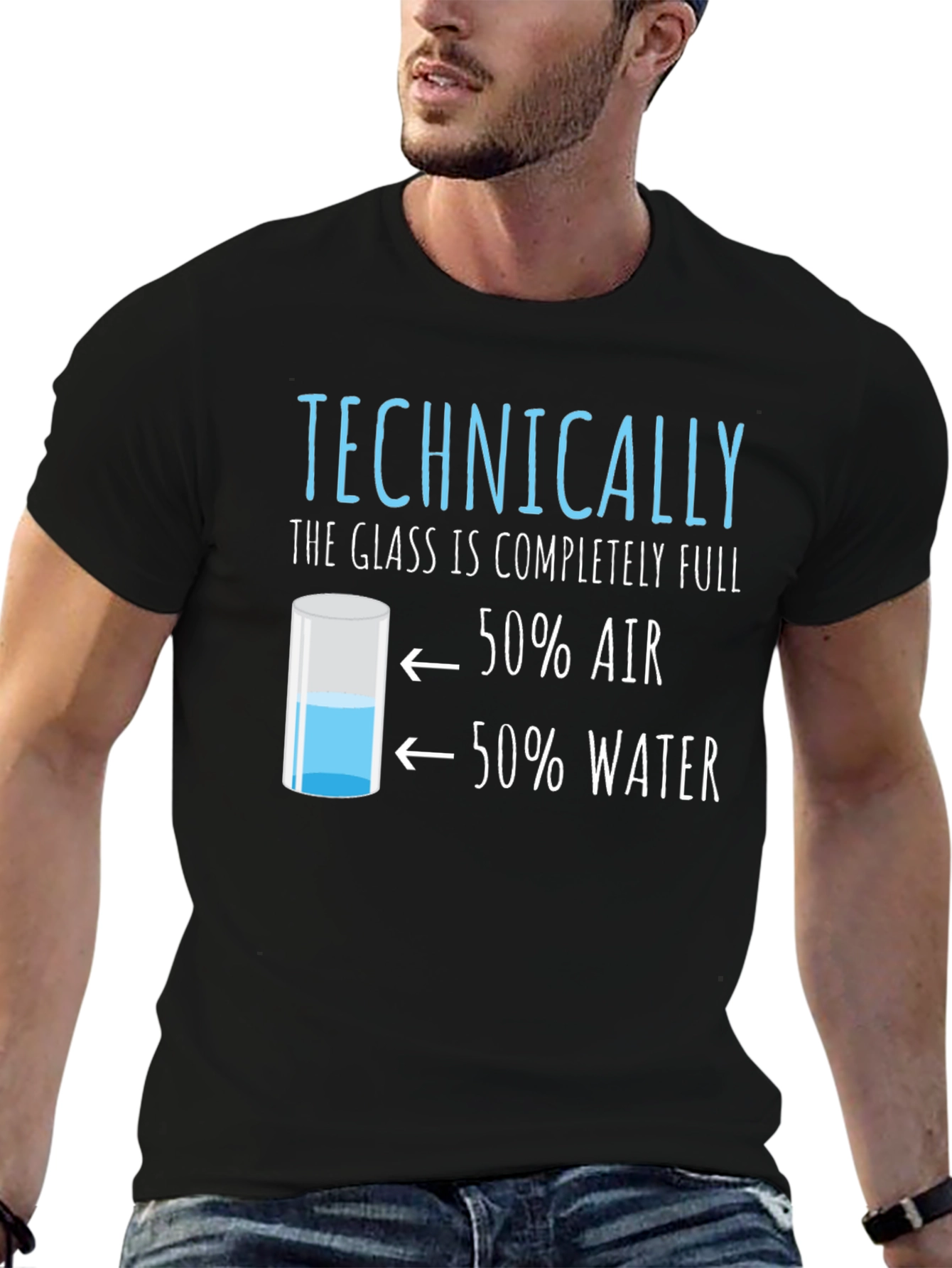 Technically Full T-Shirt: Funny Science Humor Tee