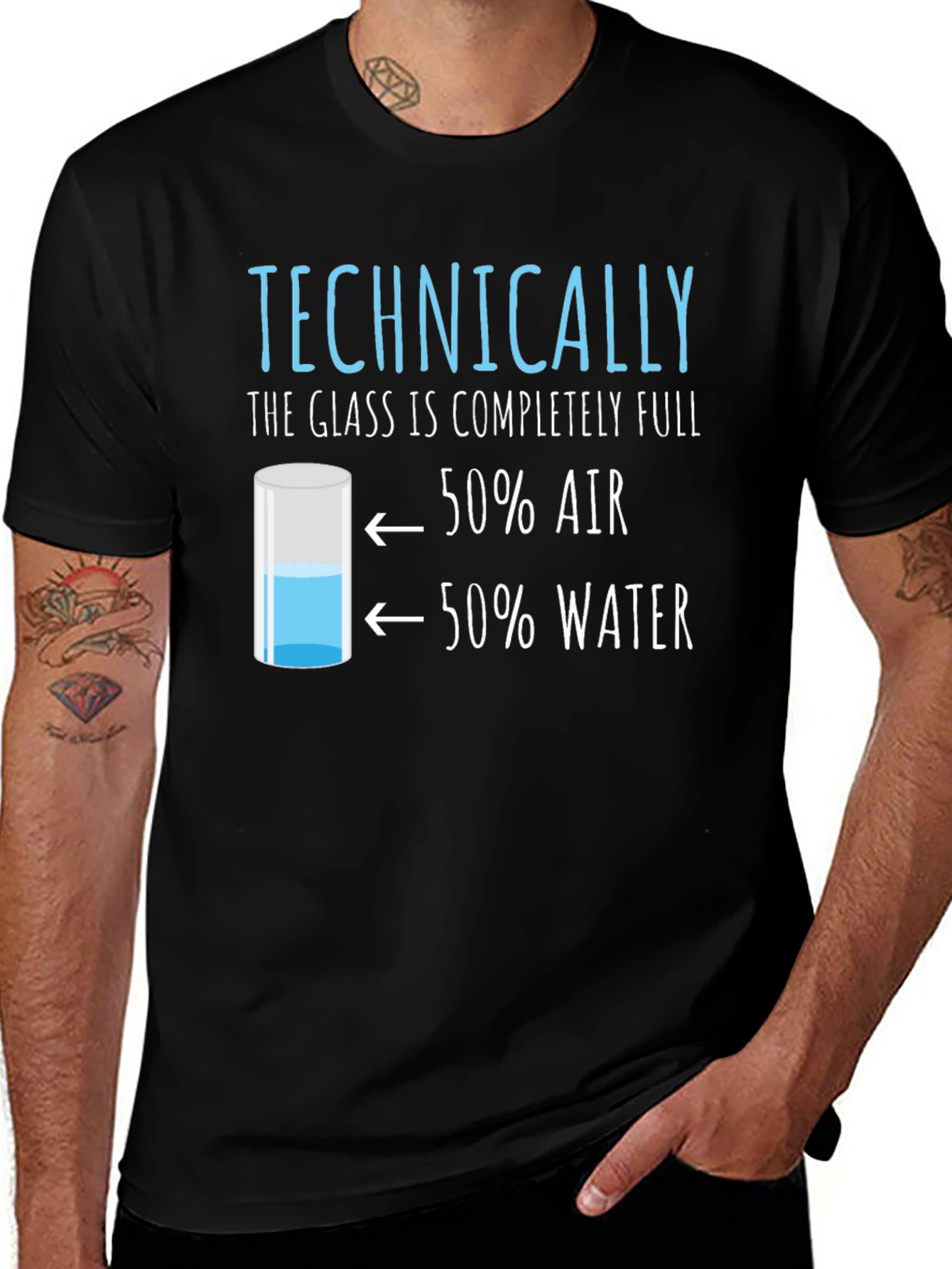 Technically Full T-Shirt: Funny Science Humor Tee