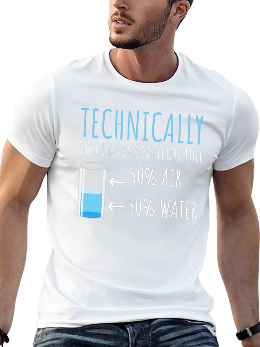 Technically Full T-Shirt: Funny Science Humor Tee