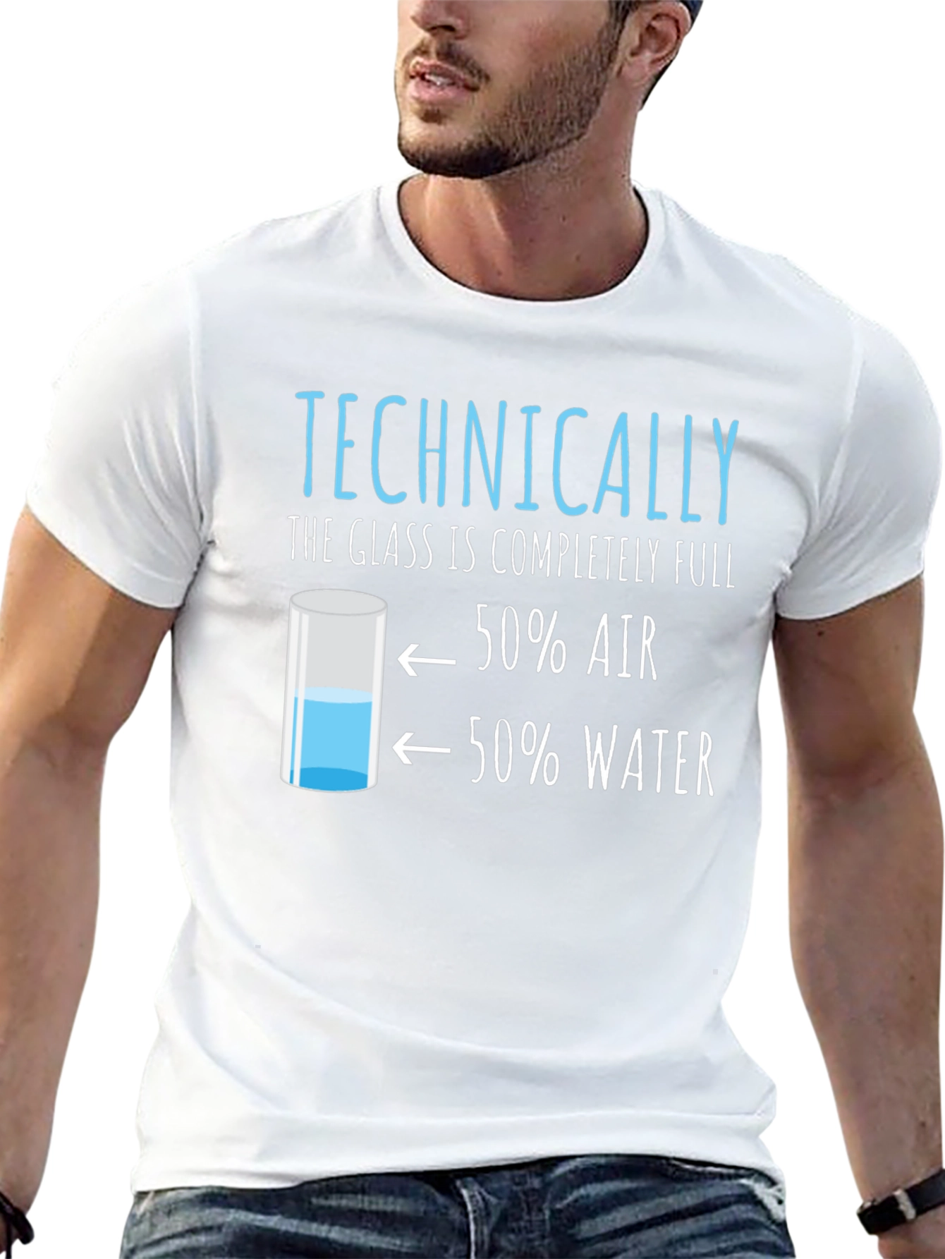 Technically Full T-Shirt: Funny Science Humor Tee