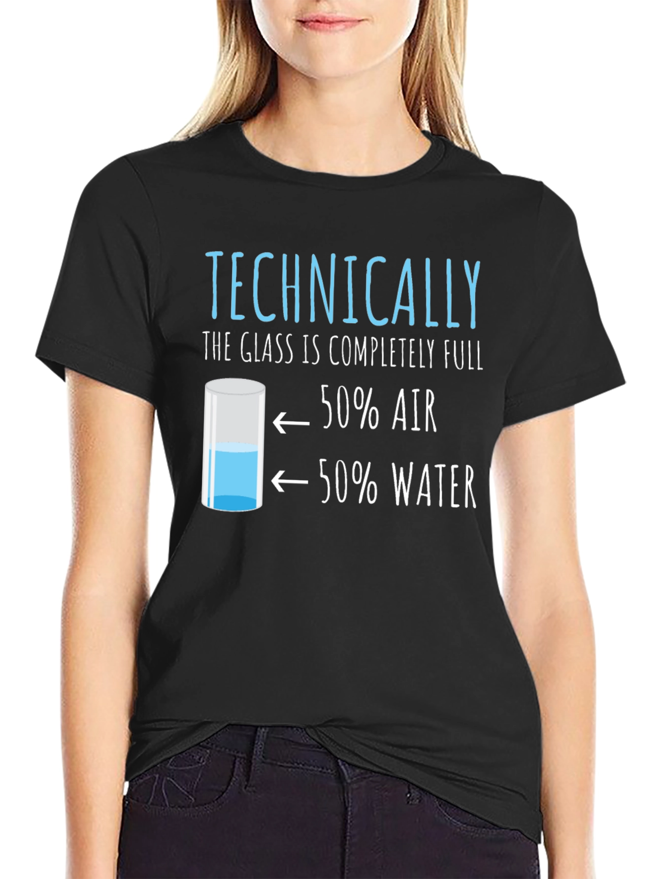 Technically Full T-Shirt: Funny Science Humor Tee