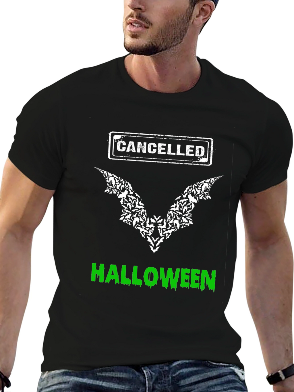 Cancelled Halloween Bat Graphic Tee