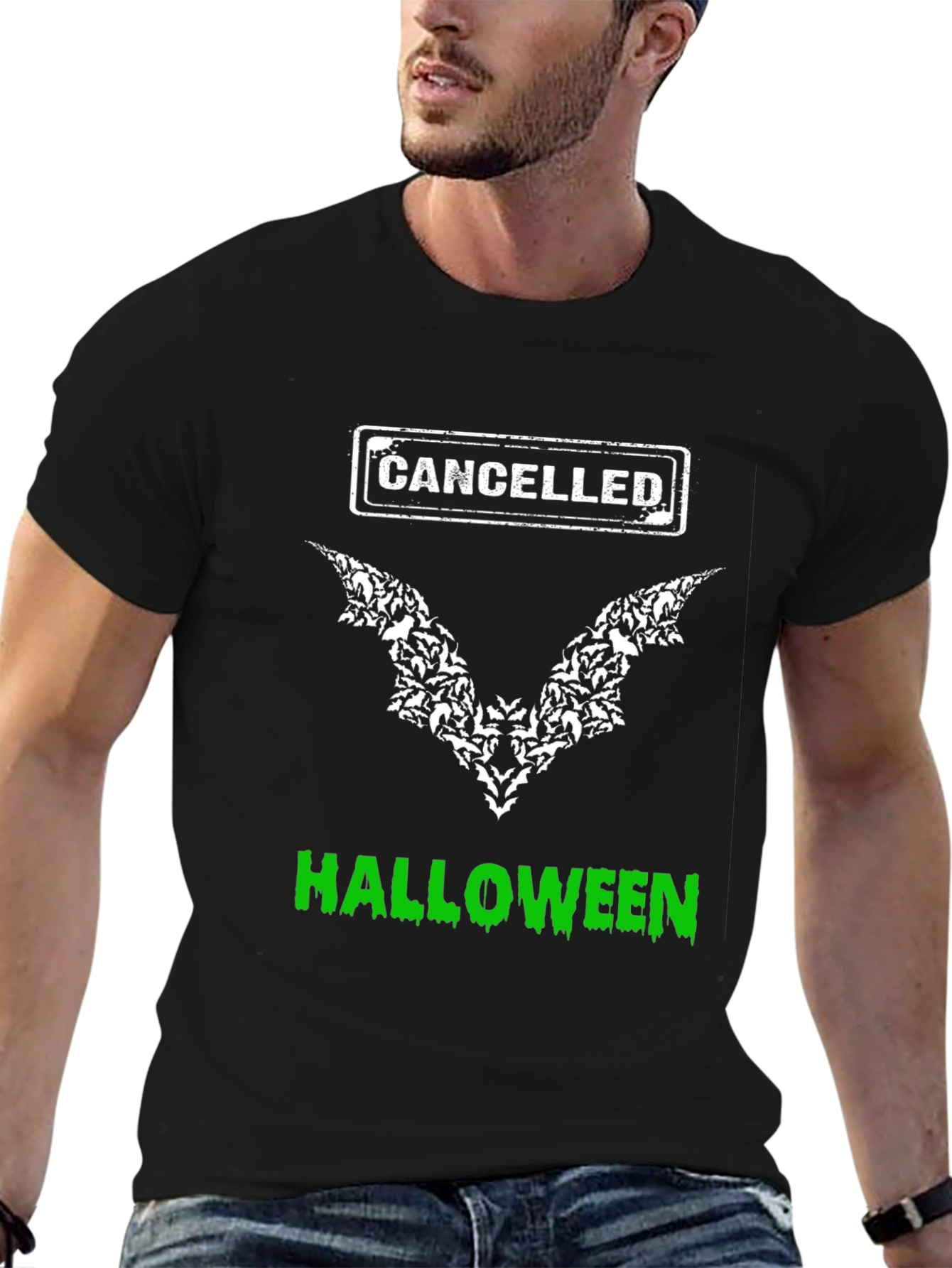 Cancelled Halloween Bat Graphic Tee