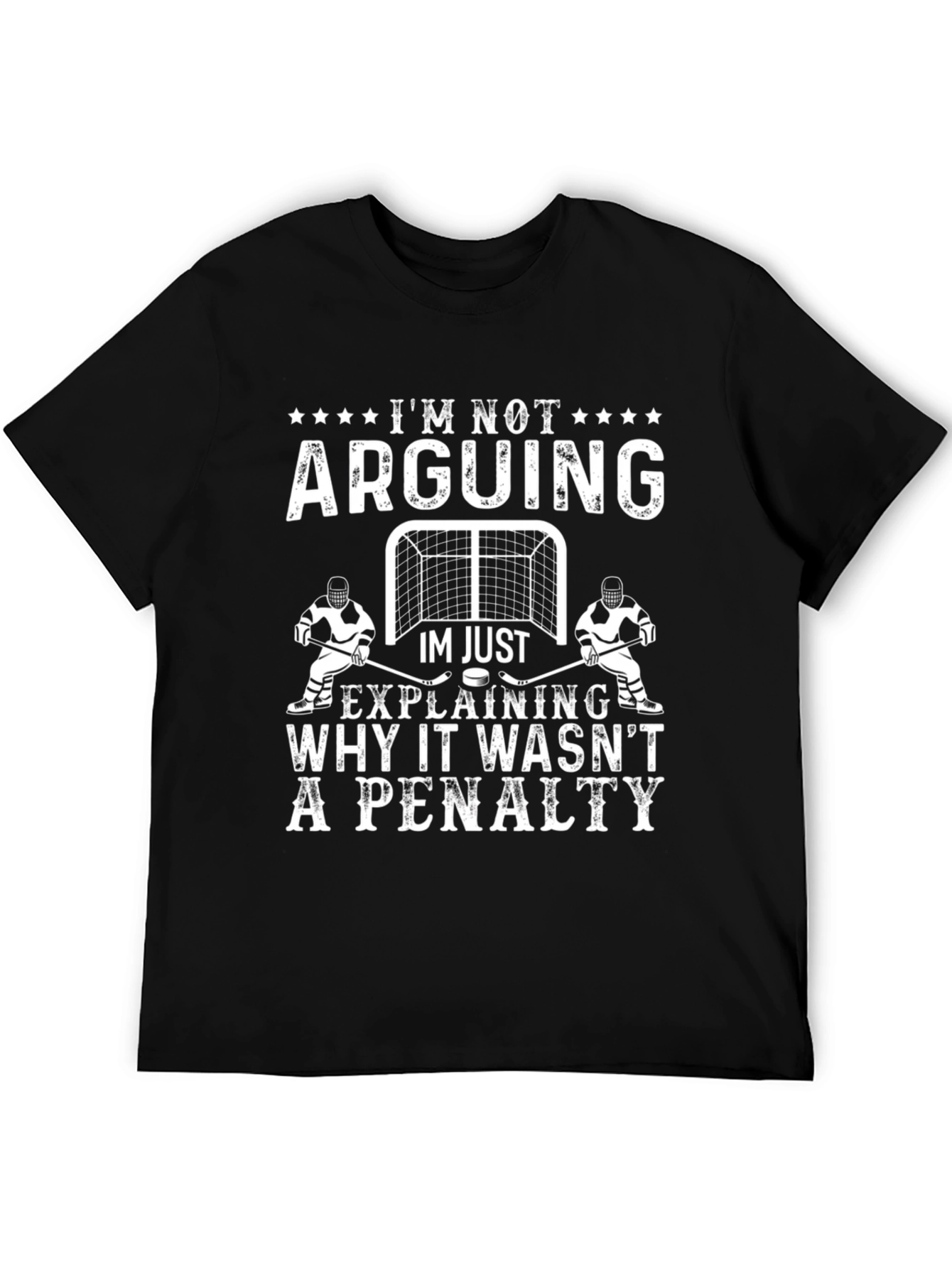 Funny Hockey T-Shirt - Arguing vs Explaining Penalty