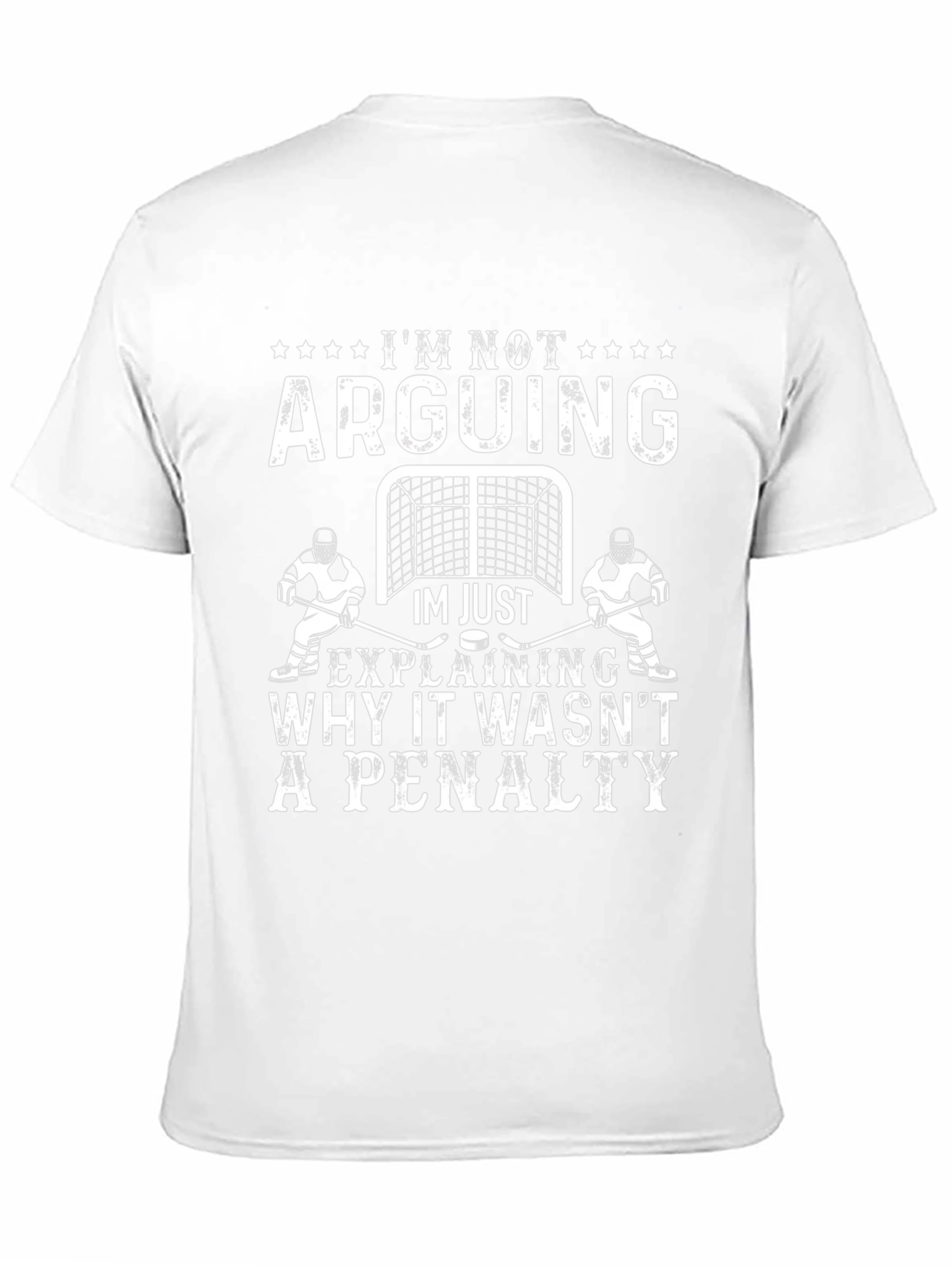 Funny Hockey T-Shirt - Arguing vs Explaining Penalty