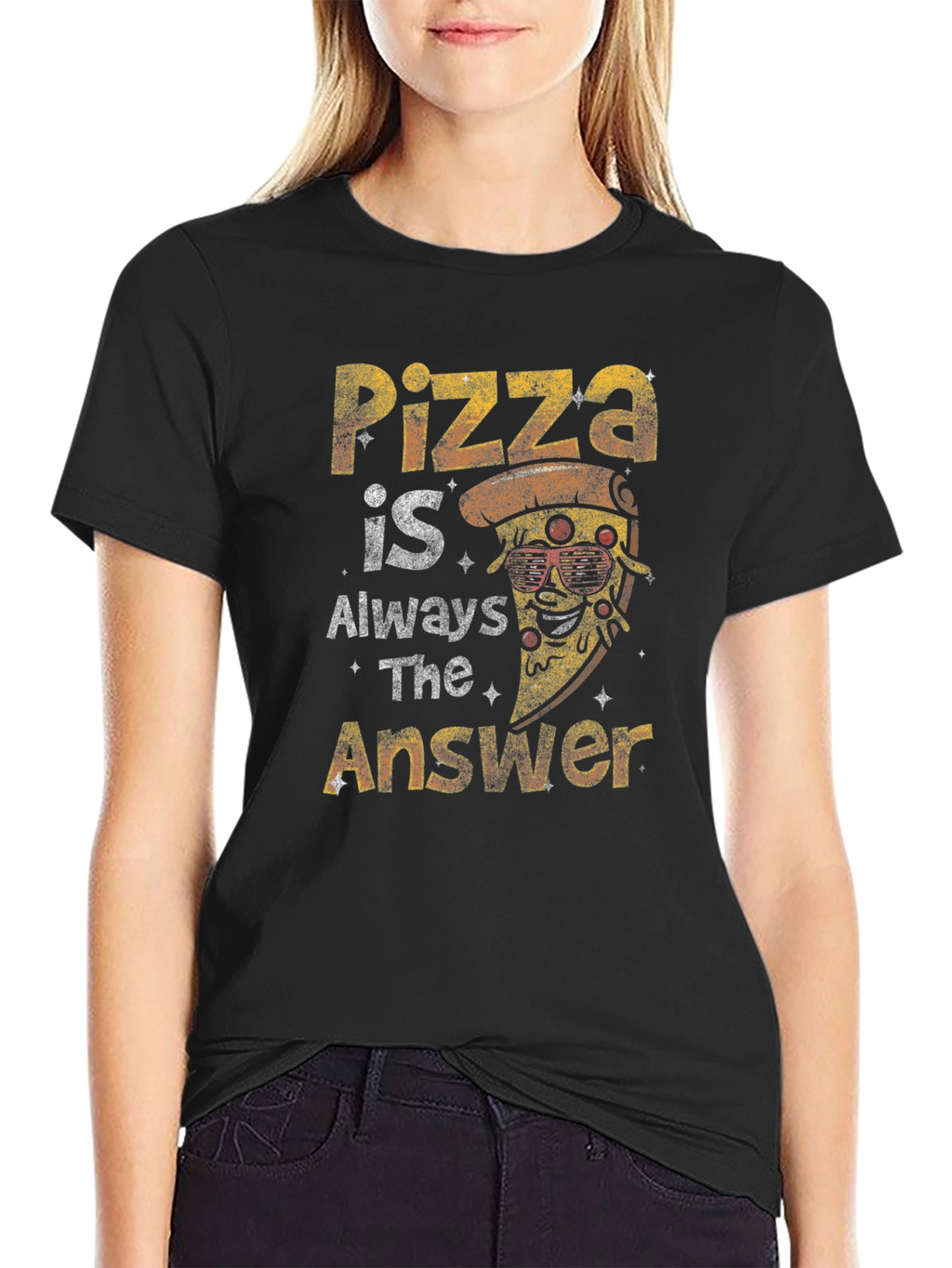 Pizza is Always The Answer Graphic T-Shirt