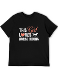 Horse Riding Girl T-Shirt - Equestrian Lover Tee