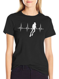 Diver Heartbeat Graphic Tee - Scuba Diving T-Shirt