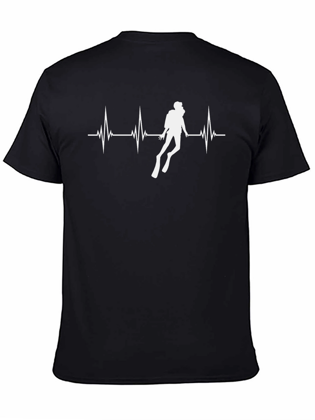 Diver Heartbeat Graphic Tee - Scuba Diving T-Shirt