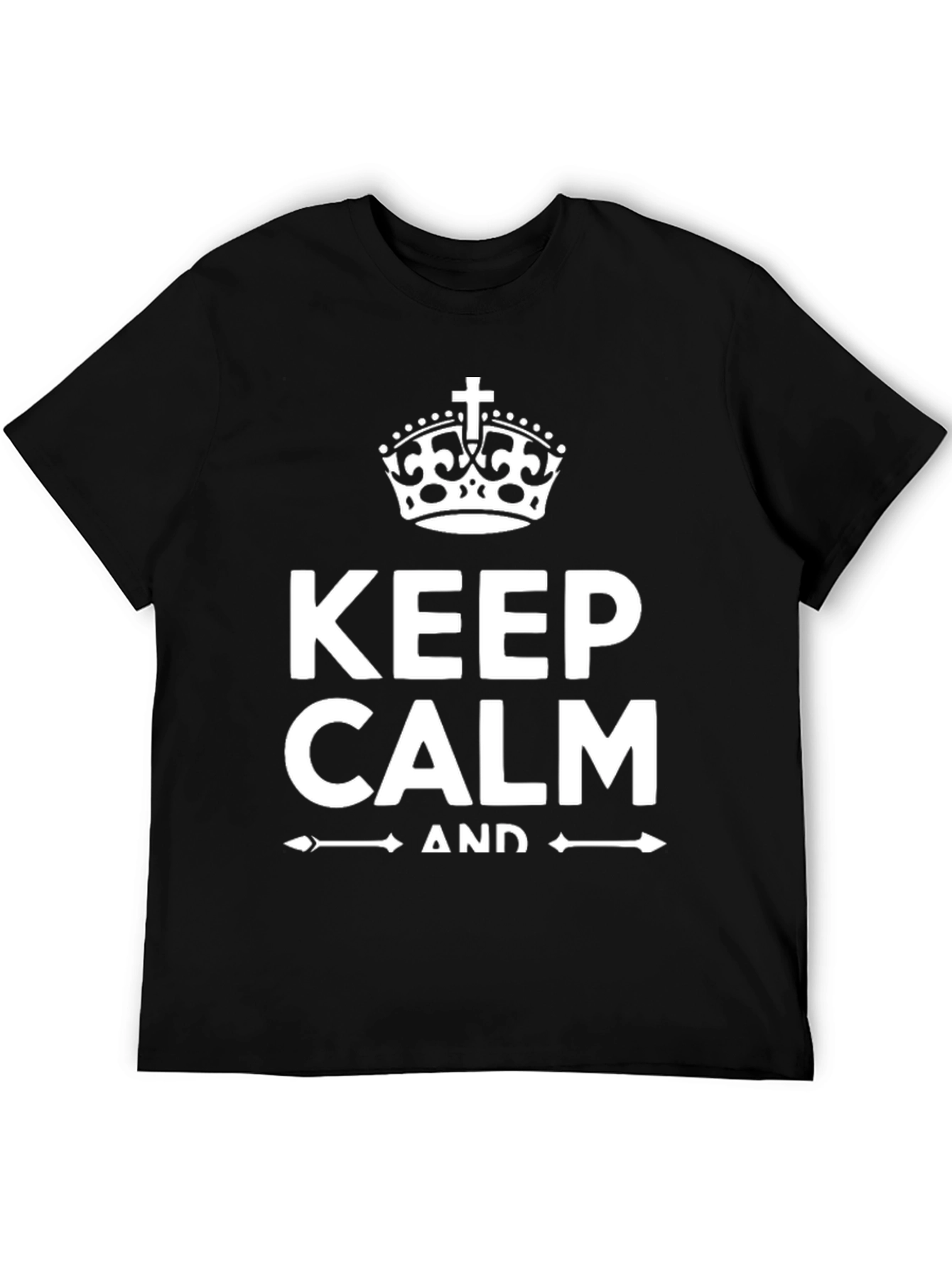 Keep Calm Black T-Shirt Novelty Graphic Tee