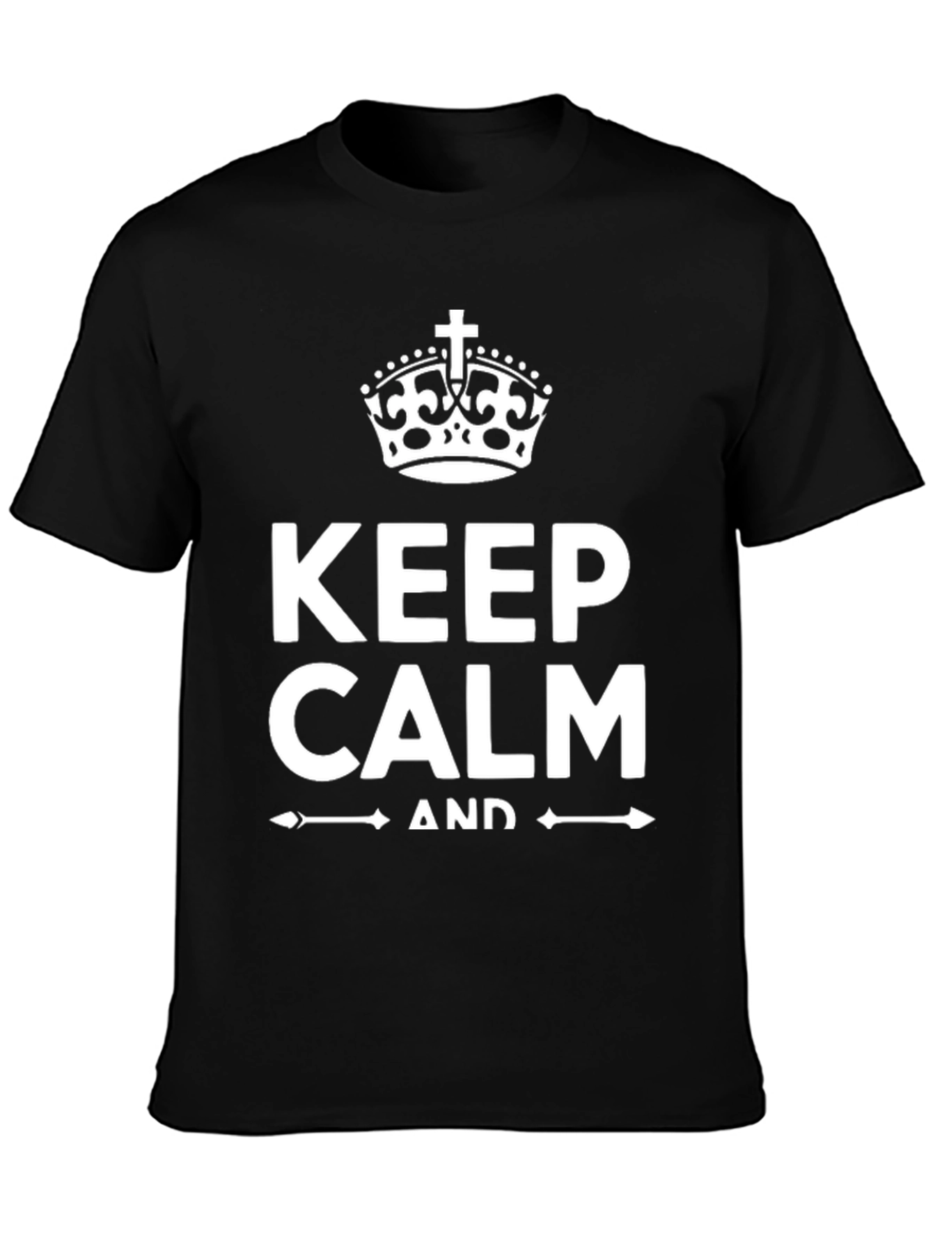 Keep Calm Black T-Shirt Novelty Graphic Tee