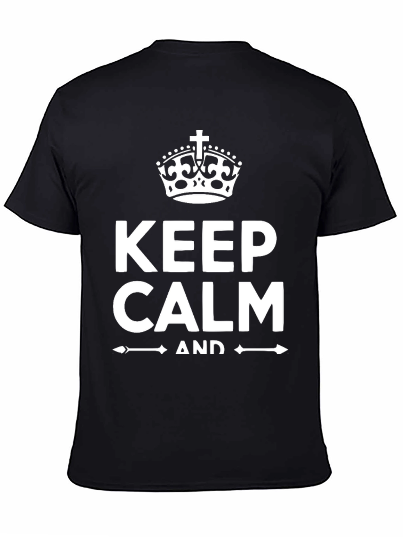 Keep Calm Black T-Shirt Novelty Graphic Tee
