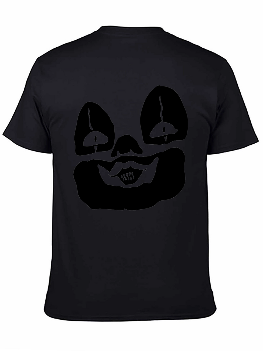 Creepy Clown Face Graphic Black T-Shirt