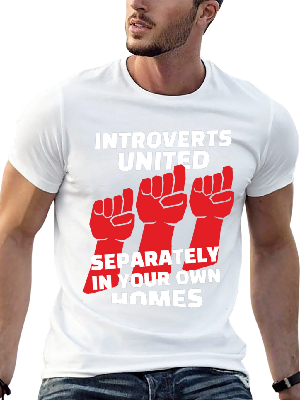 Introverts United T-Shirt: Funny Social Distancing Tee