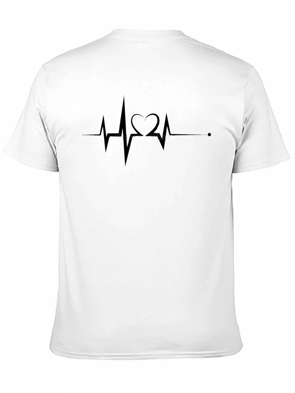 Heartbeat Love Graphic Tee - Mens Black T-Shirt