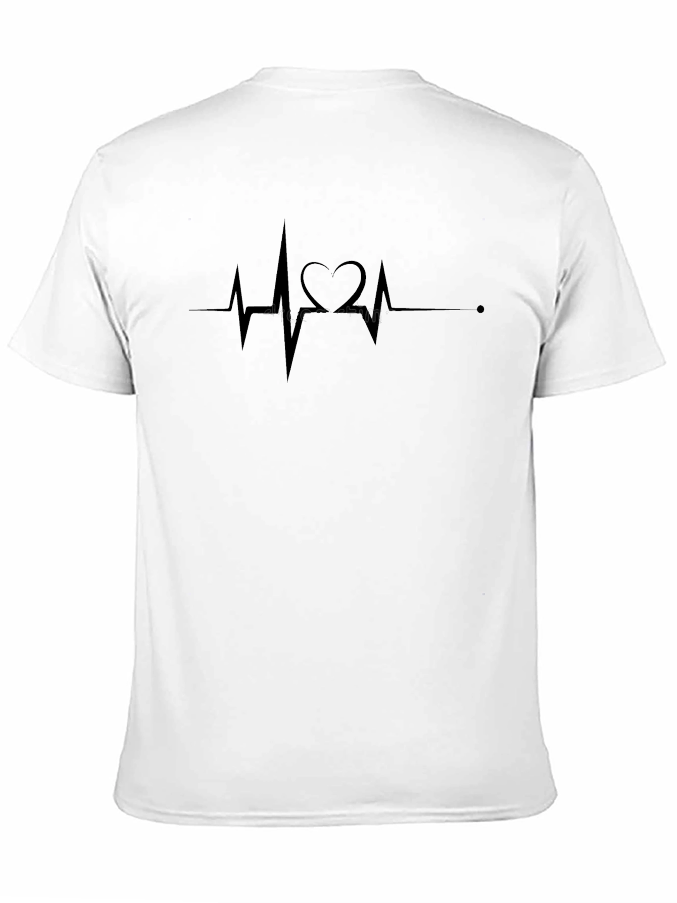 Heartbeat Love Graphic Tee - Mens Black T-Shirt
