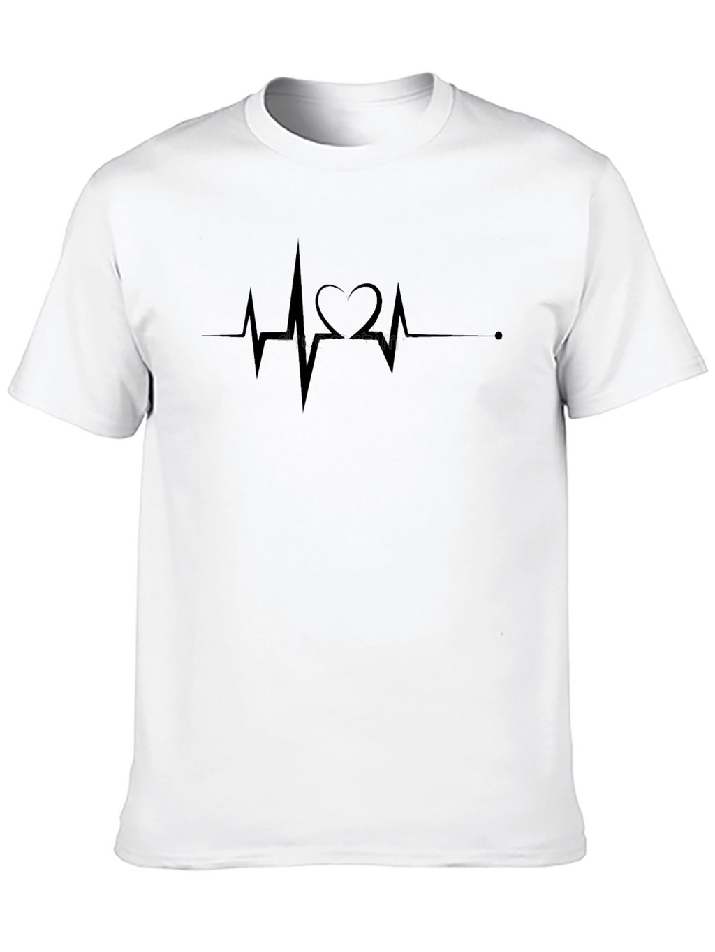 Heartbeat Love Graphic Tee - Mens Black T-Shirt