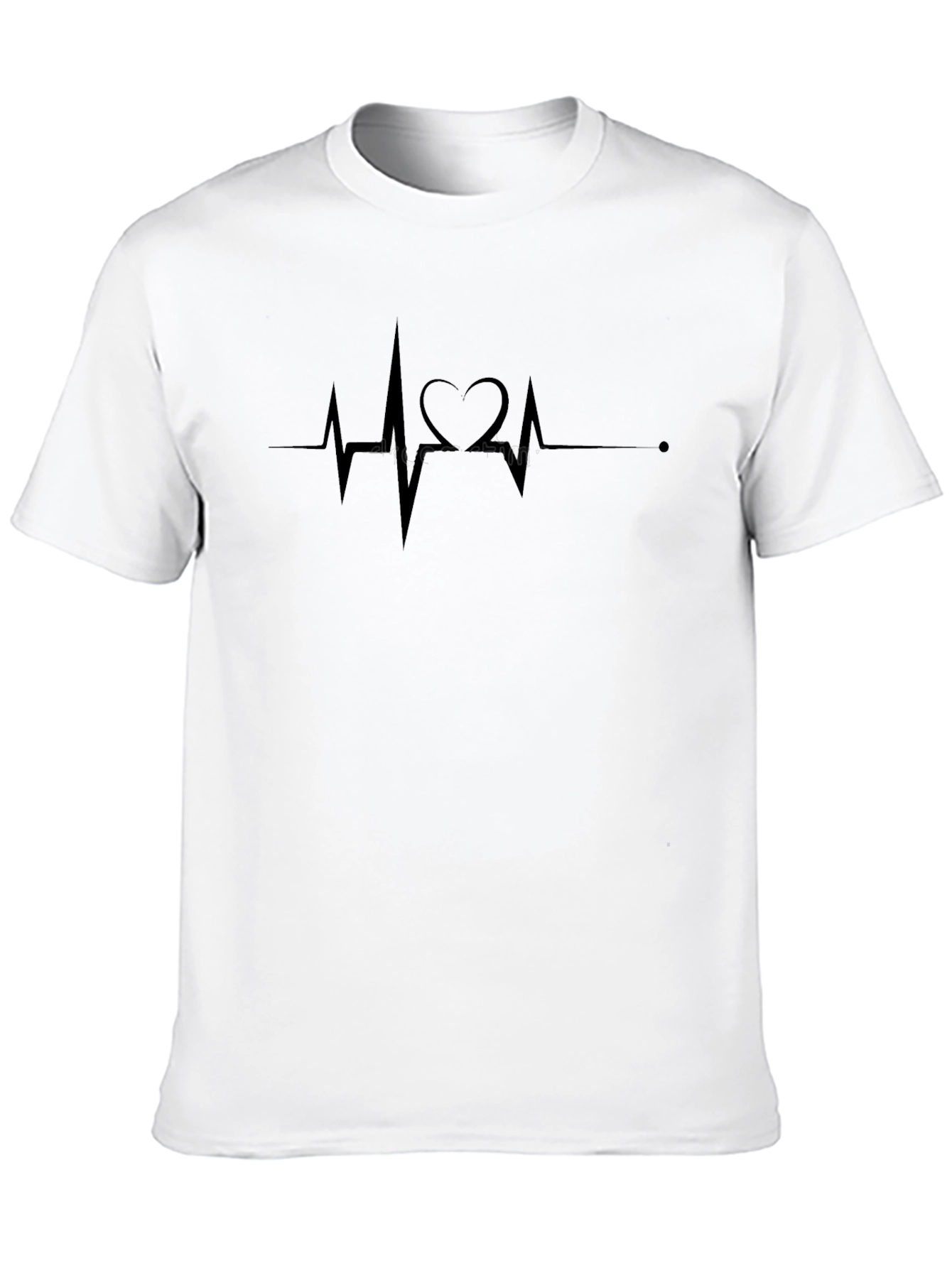 Heartbeat Love Graphic Tee - Mens Black T-Shirt