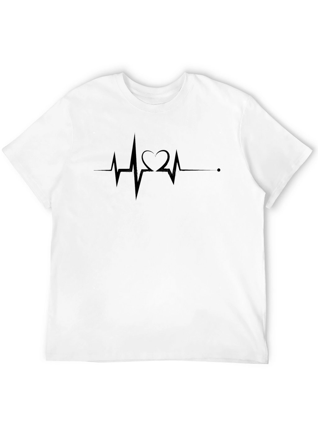 Heartbeat Love Graphic Tee - Mens Black T-Shirt