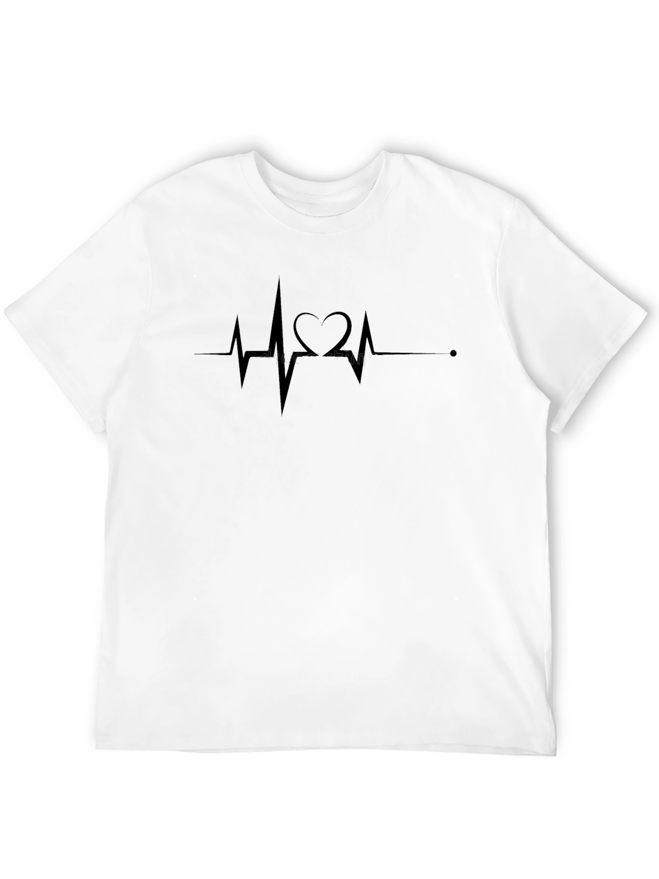 Heartbeat Love Graphic Tee - Mens Black T-Shirt