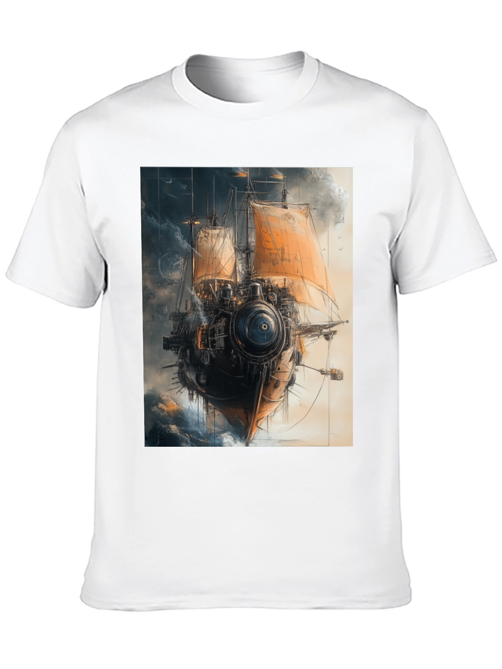 Steampunk Airship T-Shirt - Unique Graphic Tee