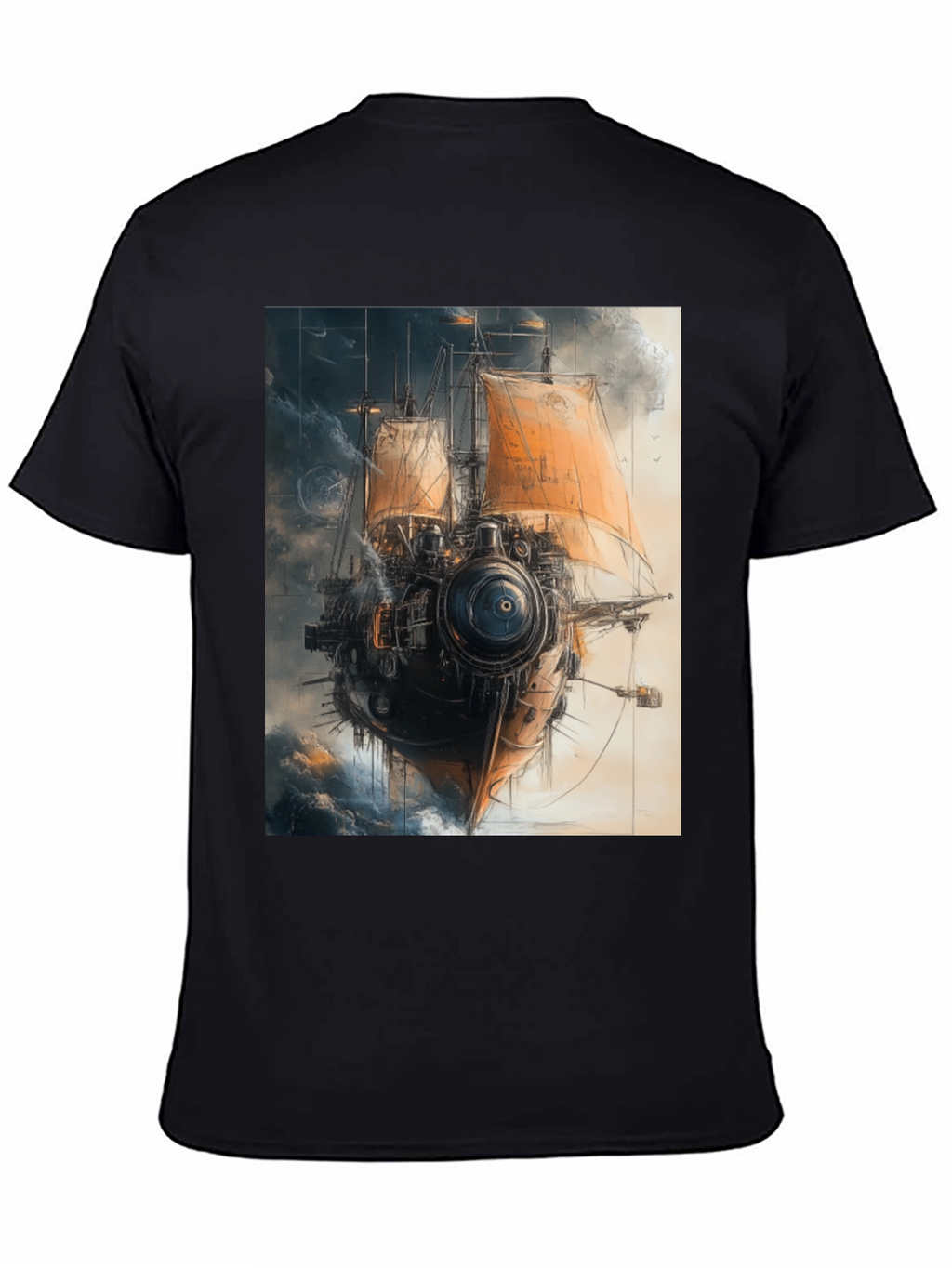 Steampunk Airship T-Shirt - Unique Graphic Tee