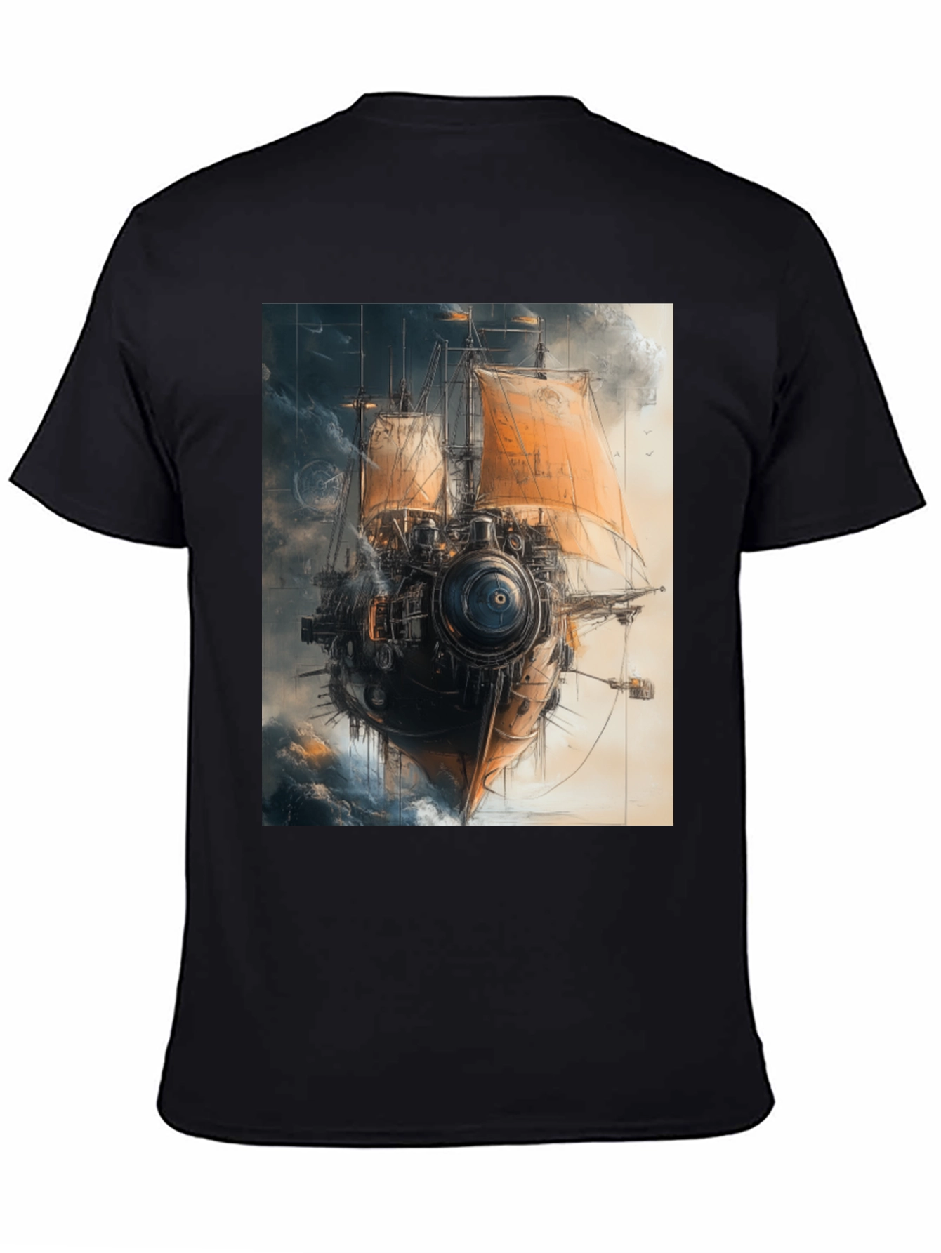 Steampunk Airship T-Shirt - Unique Graphic Tee