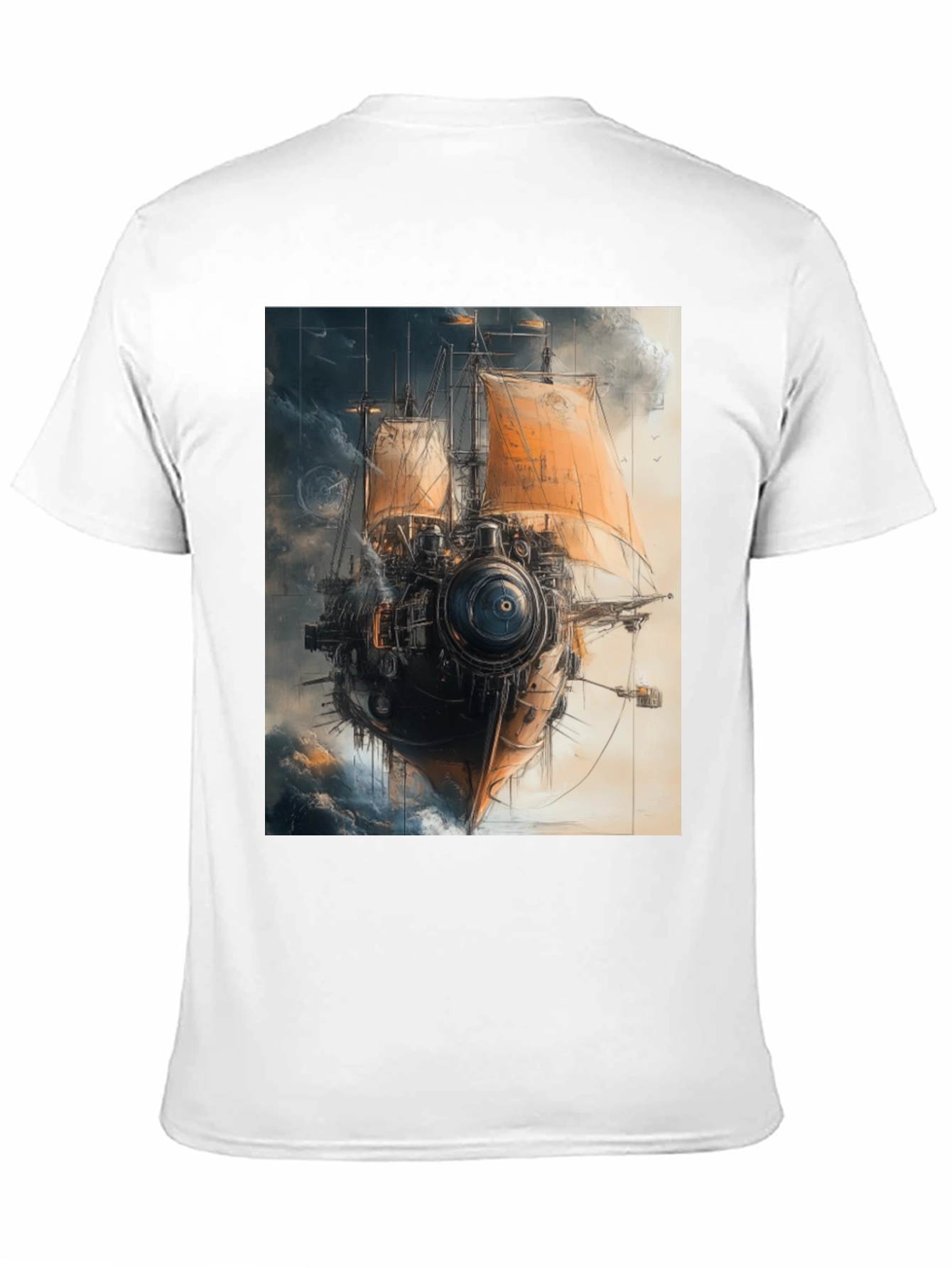 Steampunk Airship T-Shirt - Unique Graphic Tee