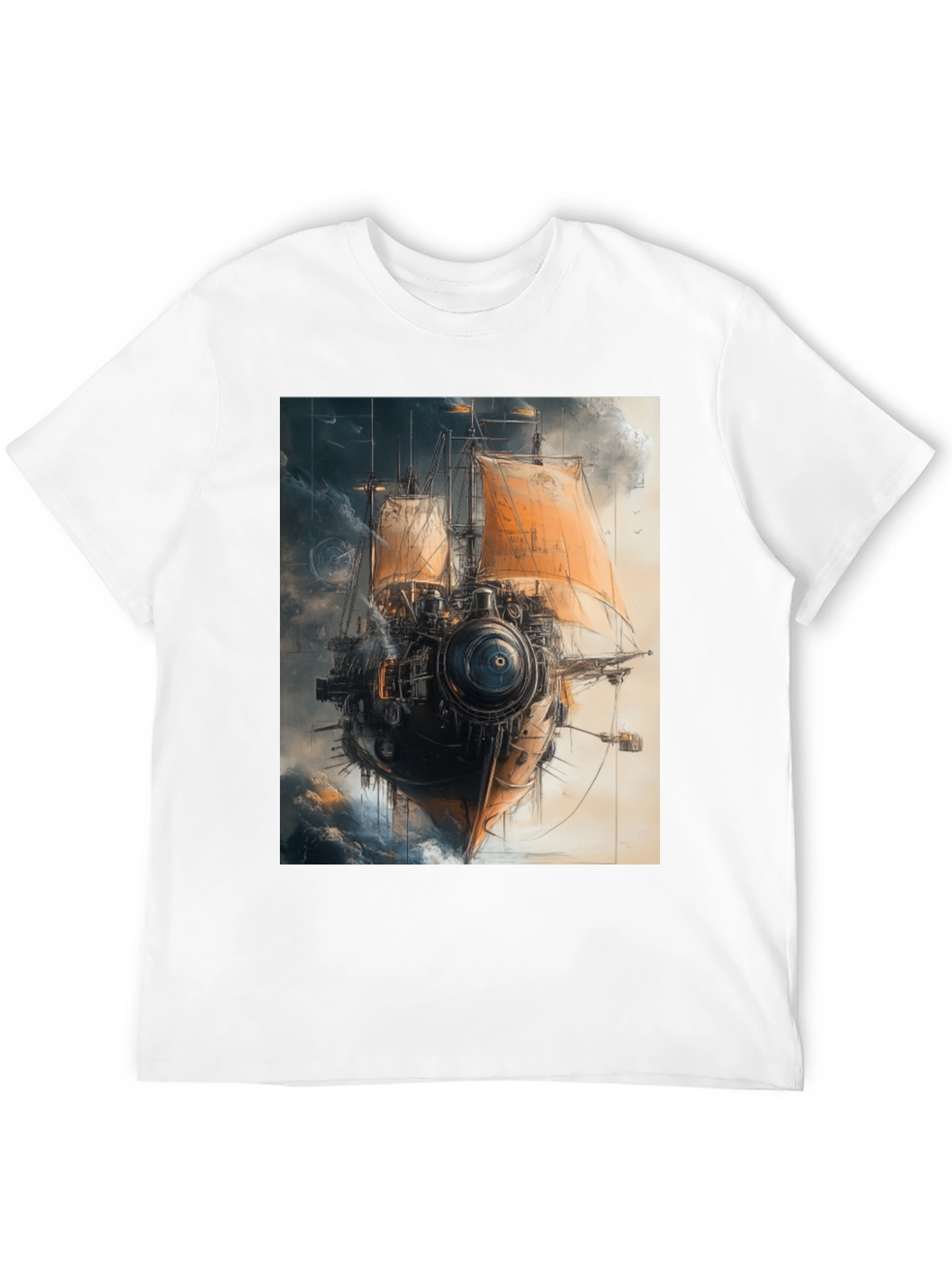 Steampunk Airship T-Shirt - Unique Graphic Tee