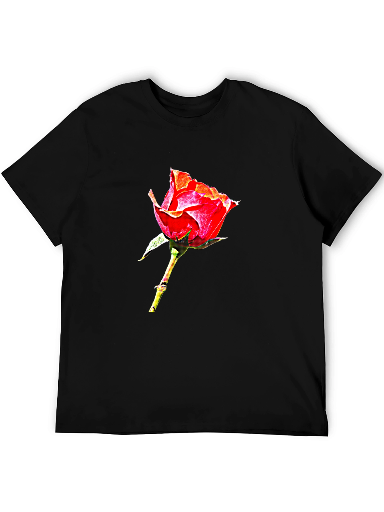 Rose Graphic Tee - Elegant Floral Design