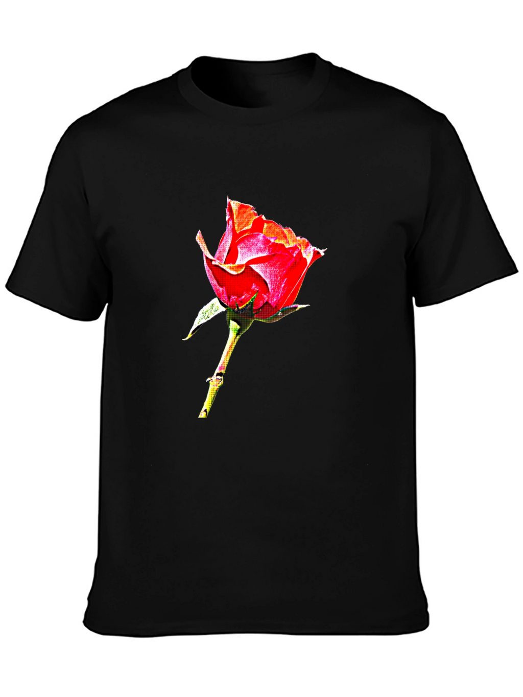 Rose Graphic Tee - Elegant Floral Design
