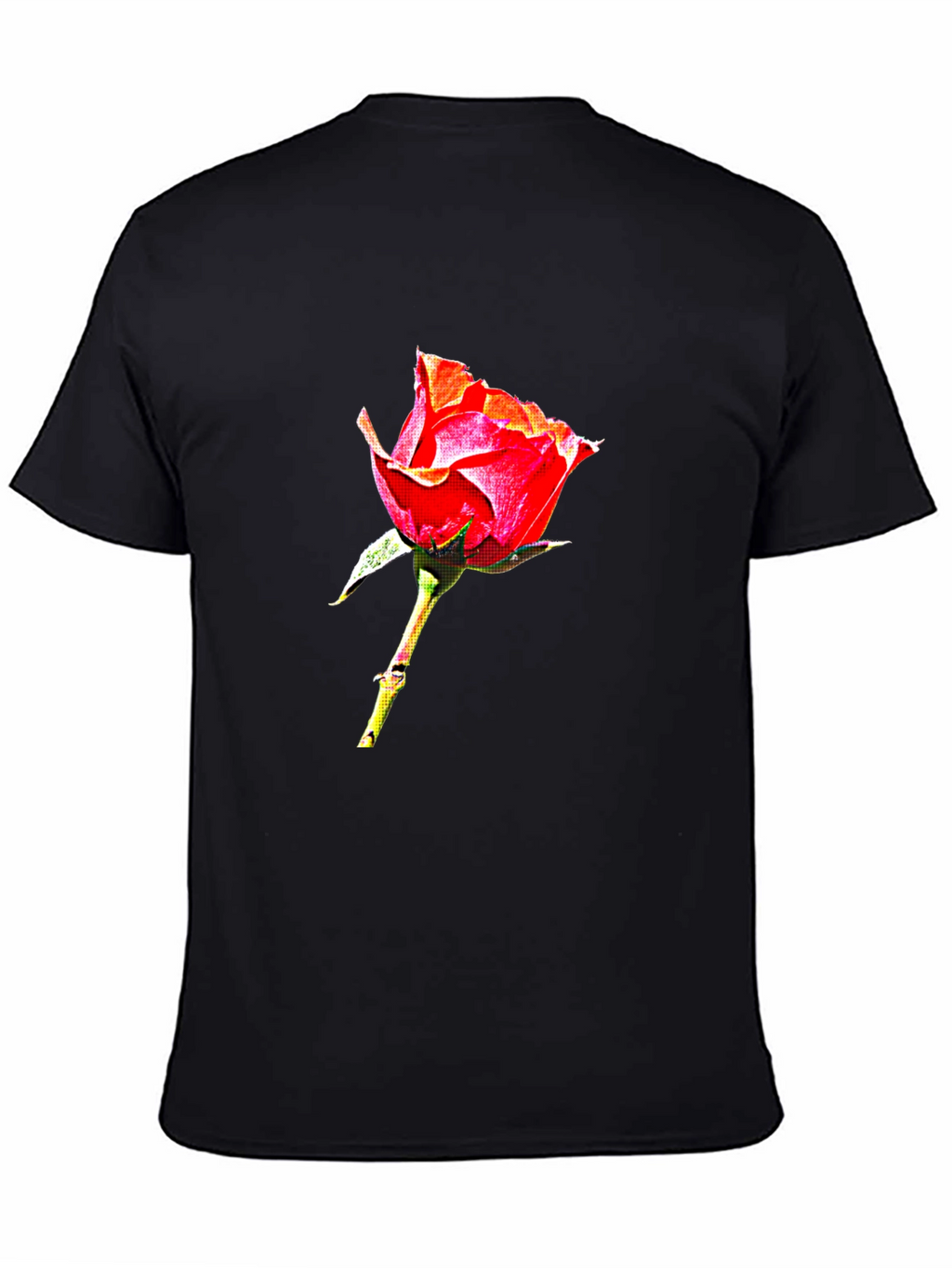 Rose Graphic Tee - Elegant Floral Design