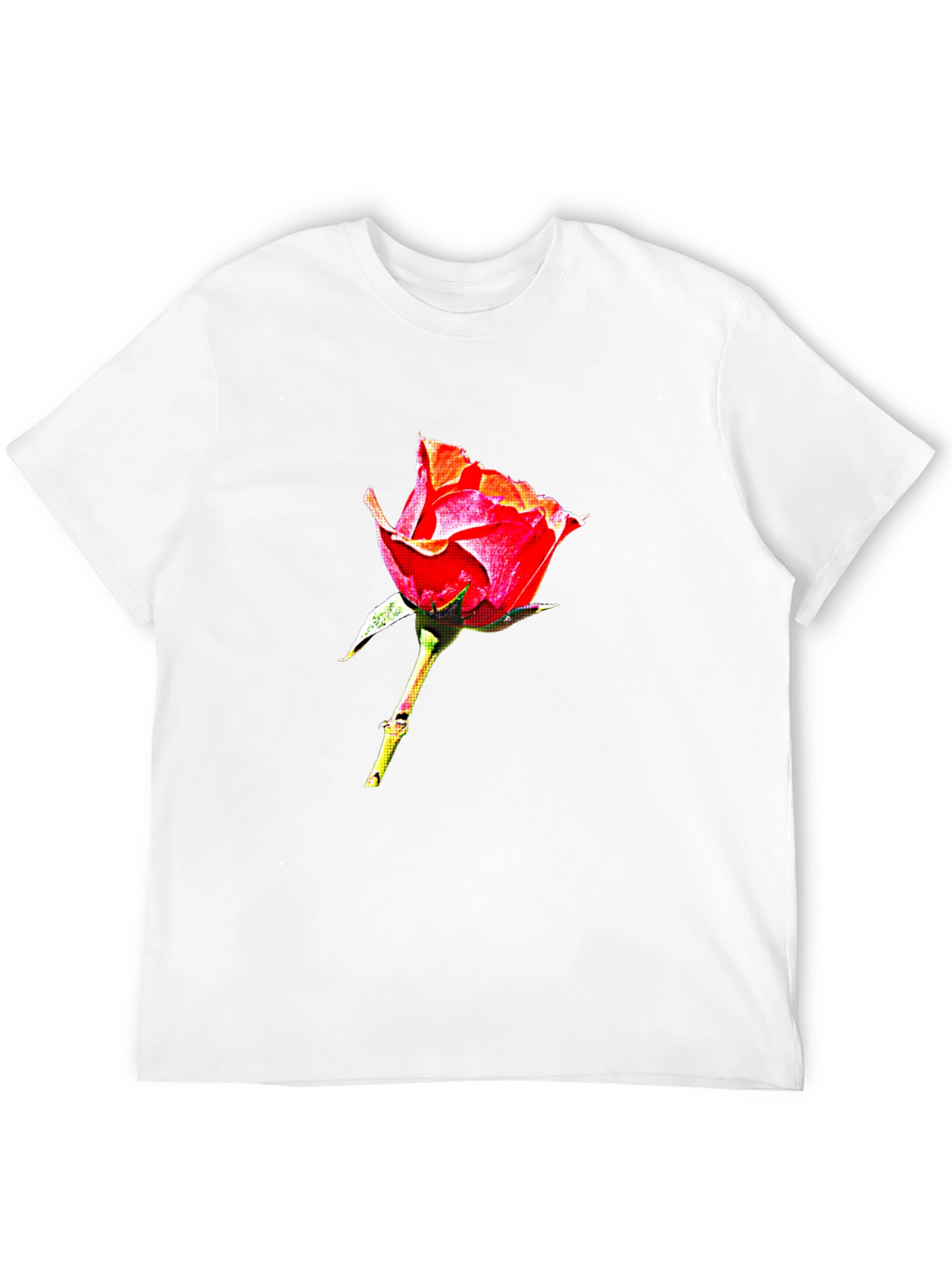 Rose Graphic Tee - Elegant Floral Design
