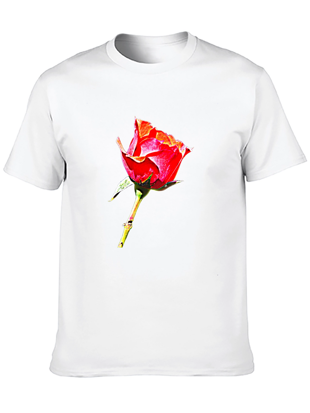 Rose Graphic Tee - Elegant Floral Design