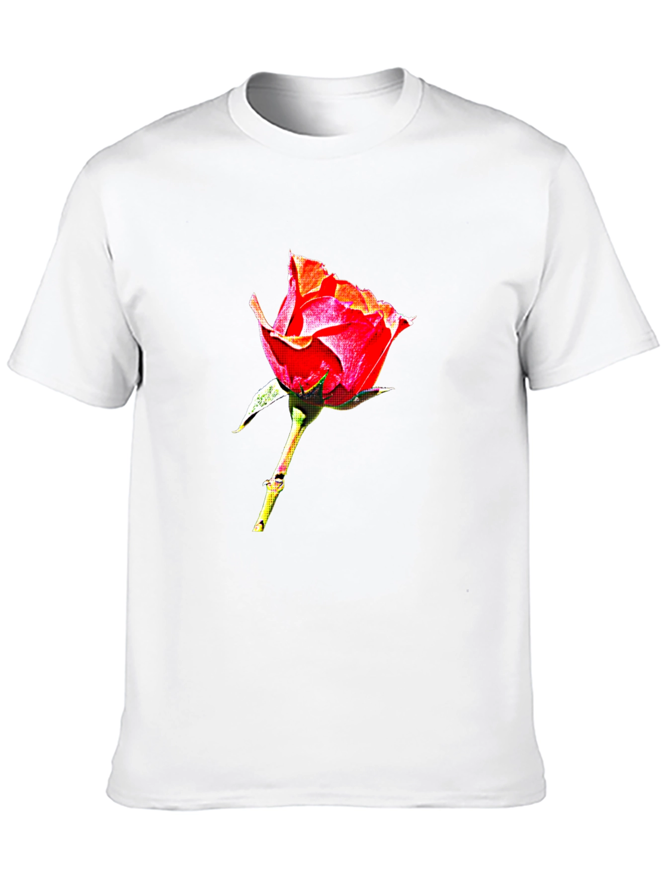 Rose Graphic Tee - Elegant Floral Design