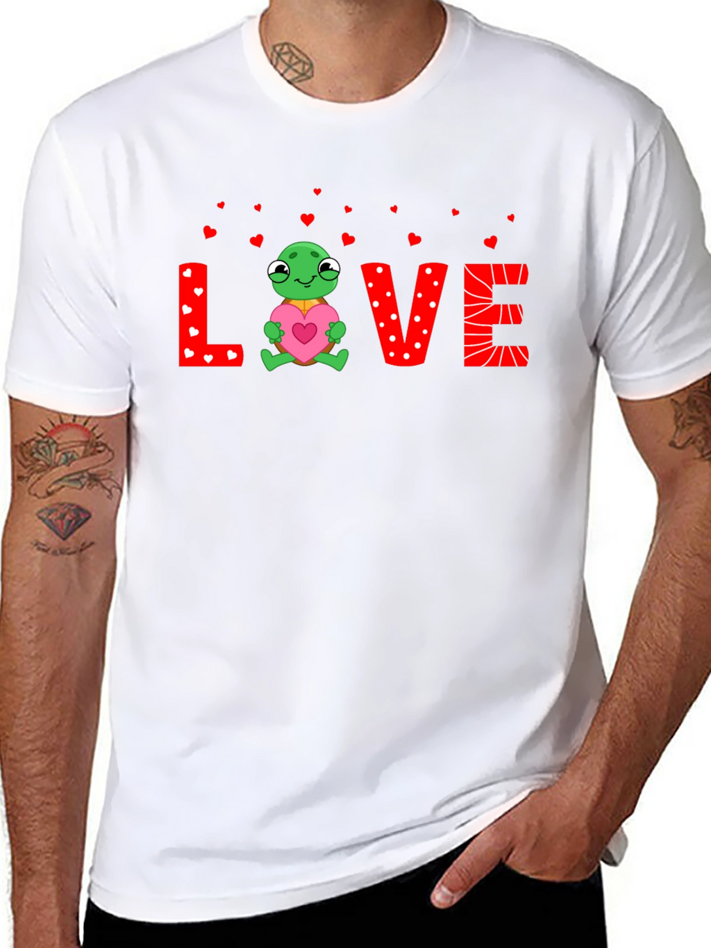 Love Turtle Graphic Tee - Valentines Day Shirt